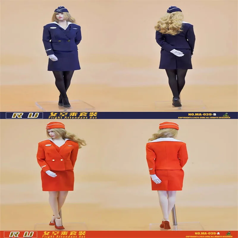 

CUKE TOYS MA-039 1/6 Soldier Russia Female Flight Attendant Costume Set Fit 12'' Action Figure Body Model Toy In Stock