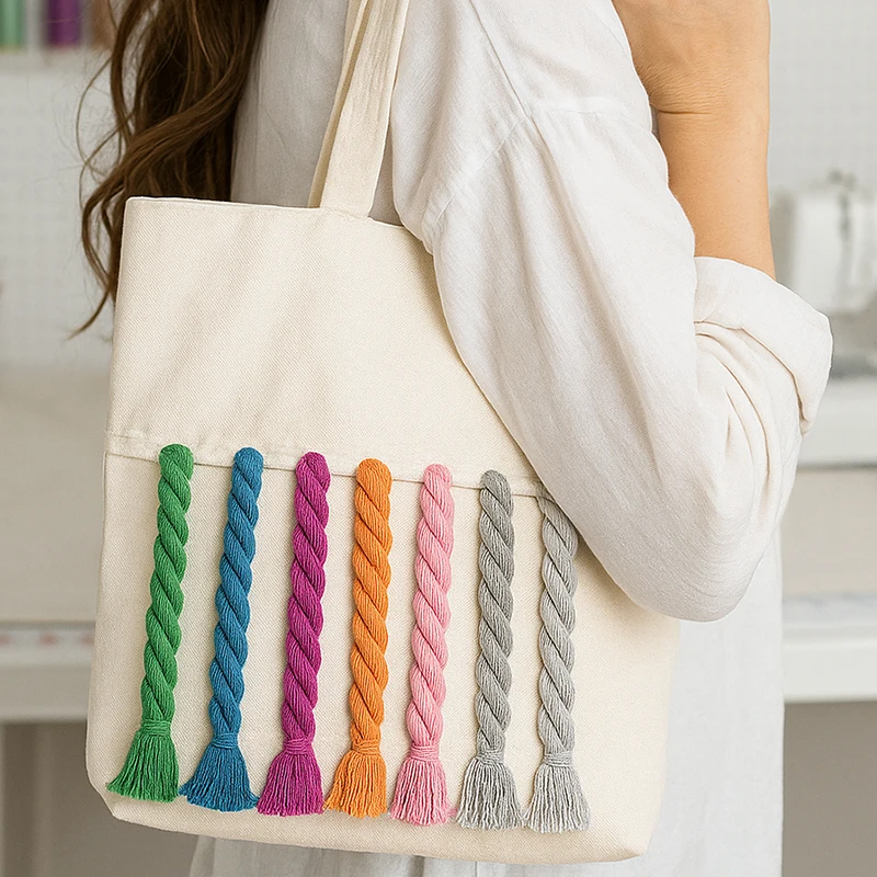 5 متر Meetee 5-20 مللي متر 3 أسهم حبل القطن الملتوي الملونة نسج الحبال مكرميه الحبال المواد الحرفية إكسسوارات ديكور منزلي #6