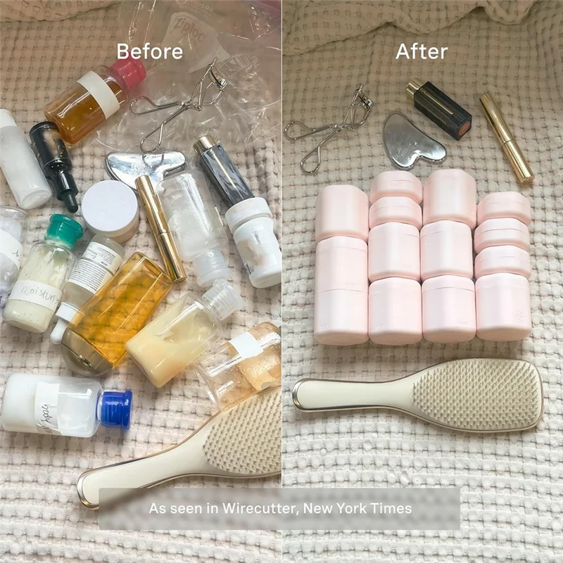 مجموعة كبسولات العناية بالجسم 3 قطع 1.32 أونصة للسفر، حاوية مغناطيسية مع أغطية