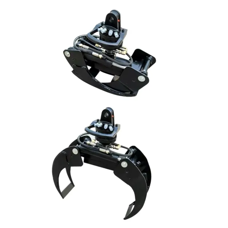 الخشب انتزاع تسجيل الأخشاب سجل Grapple سجل هيدروليكي Grapple دلو للحفارة الصغيرة Skidsteer