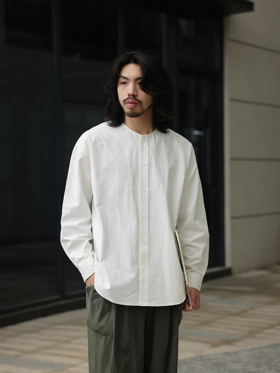 

NOEARS Винтажный белый хлопковый топ с длинным рукавом, базовый, для многослойных образов, дышащий, осенний, модный