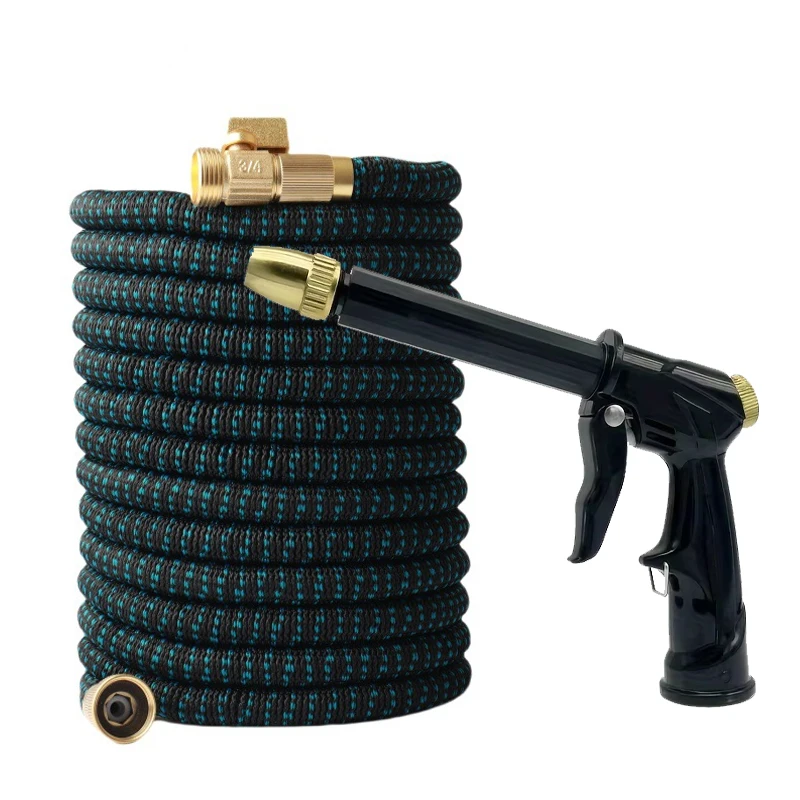 25-150 Foot Telescopic Garden Water Pipe Set, High-Pressure Car Wash Nozzle, 3/4 Joint Household Water Pipe, Gardening Supplies