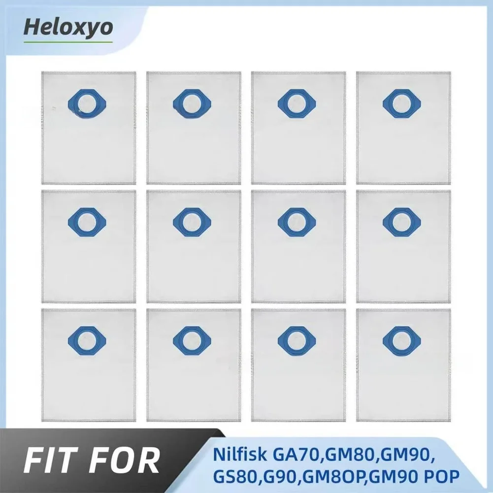 10 Pack Dust Bags FOR Nilfisk GA70 GM80 GM90 GS80 High Efficiency Filter Multi Layer Filtration Traps Fine Dust Microscopic