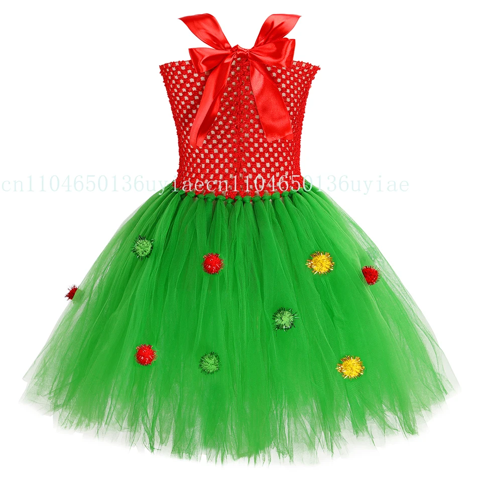 فستان توتو قزم عيد الميلاد اللامع للفتيات أزياء سانتا كلوز للأطفال أعياد الميلاد والهالوين ملابس الأطفال لعطلة عيد الميلاد #5