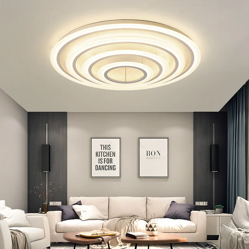 Modern LED Ceiling Light High-end Hall Living Room Atmospheric Lighting Simple Circular Bedroom Conference Room Lights Fixtures