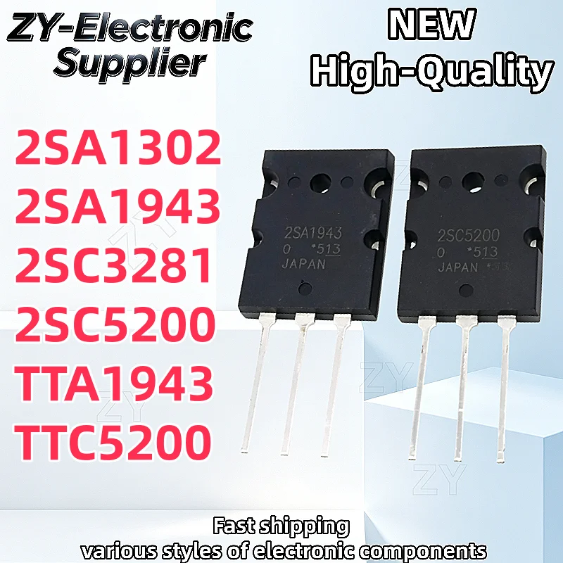 【5/10PCS】2SC5200 TO-264 NEW high-quality 2SA1302 2SA1943 2SC3281 TTA1943 TTC5200 A1302 A1943 C3281 C5200 In Stock