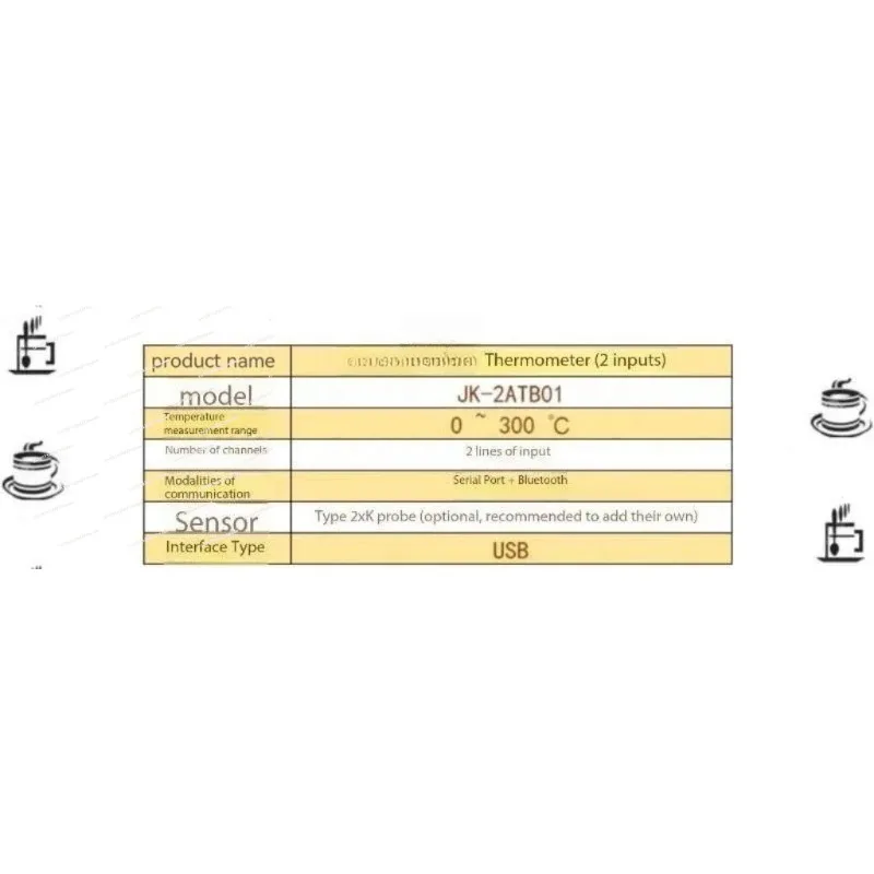 Suitable for Baking , Coffee Beans, Artisan Intelligent Dual Channel Thermometer Displays Real-Btet Curve Ror