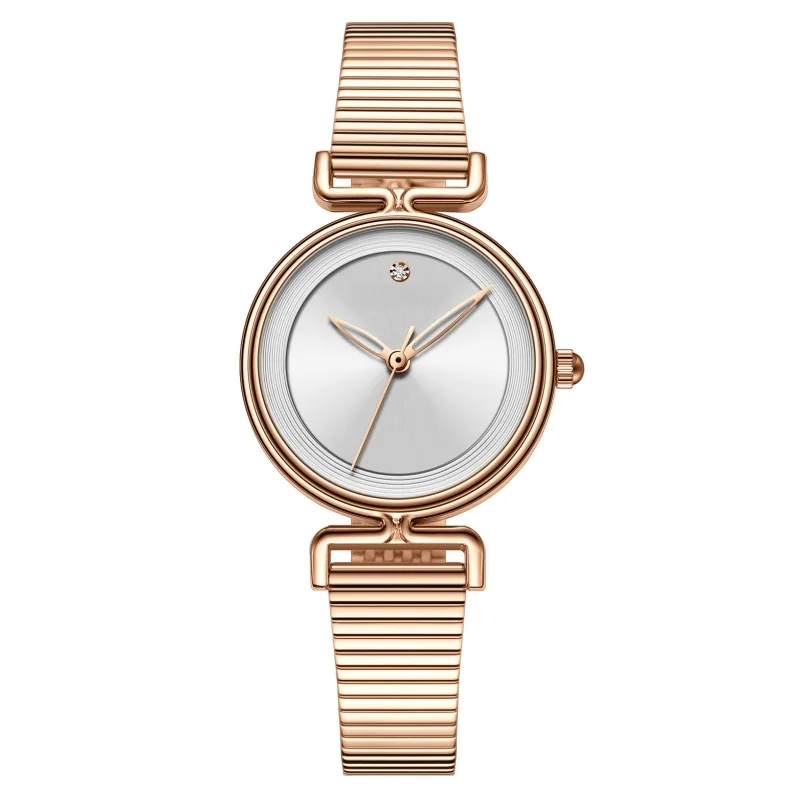 New High-Quality Women's Watch with Japanese Movement, Round Compact Dial, Exquisite and Simple Quartz Watch