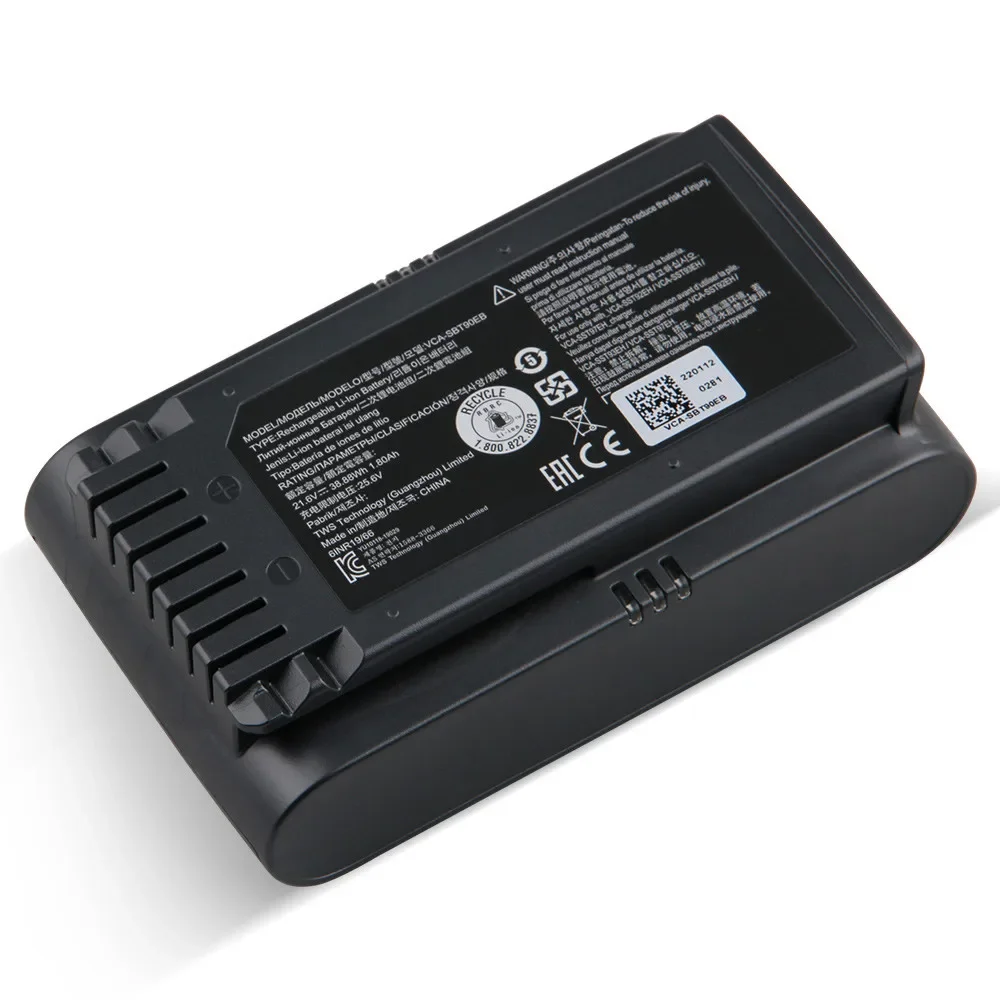 Аккумулятор для пылесоса VCA-SBT90E VCA-SBT90EB VCA-SBT90 VCA-SBTA60 для Samsung Jet 70 Pet Jet 90 Stick и Jet 75 60
