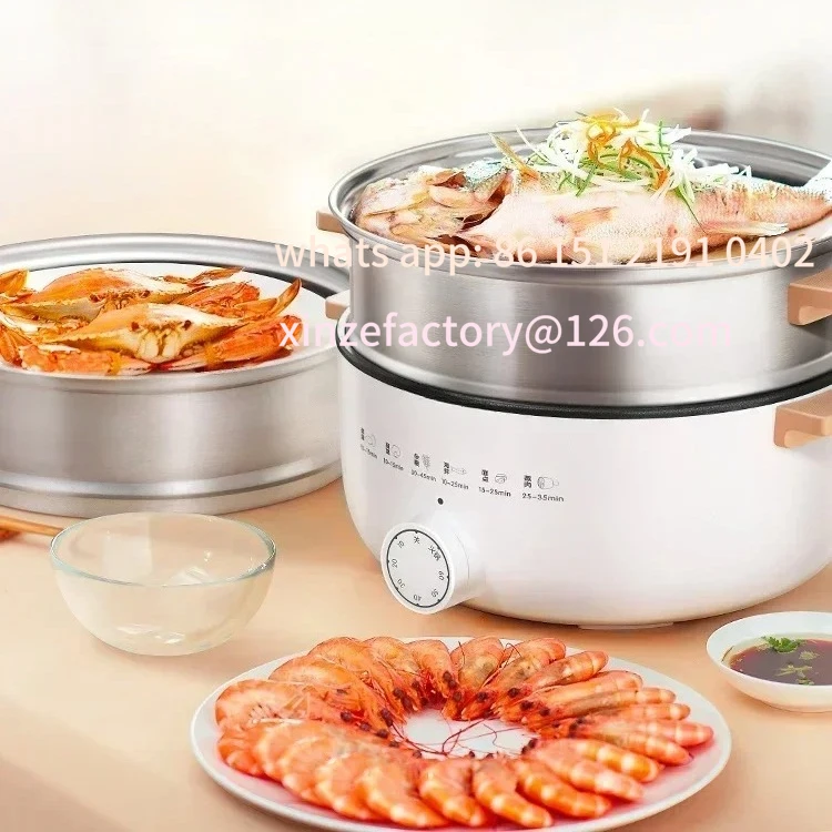 كن مناسبًا لـ 220 فولت elektrisch beheizter Dampfgarer За Lorg Mittel، Haushalt، متعدد الوظائف، dreischichtig، Edelstahl،