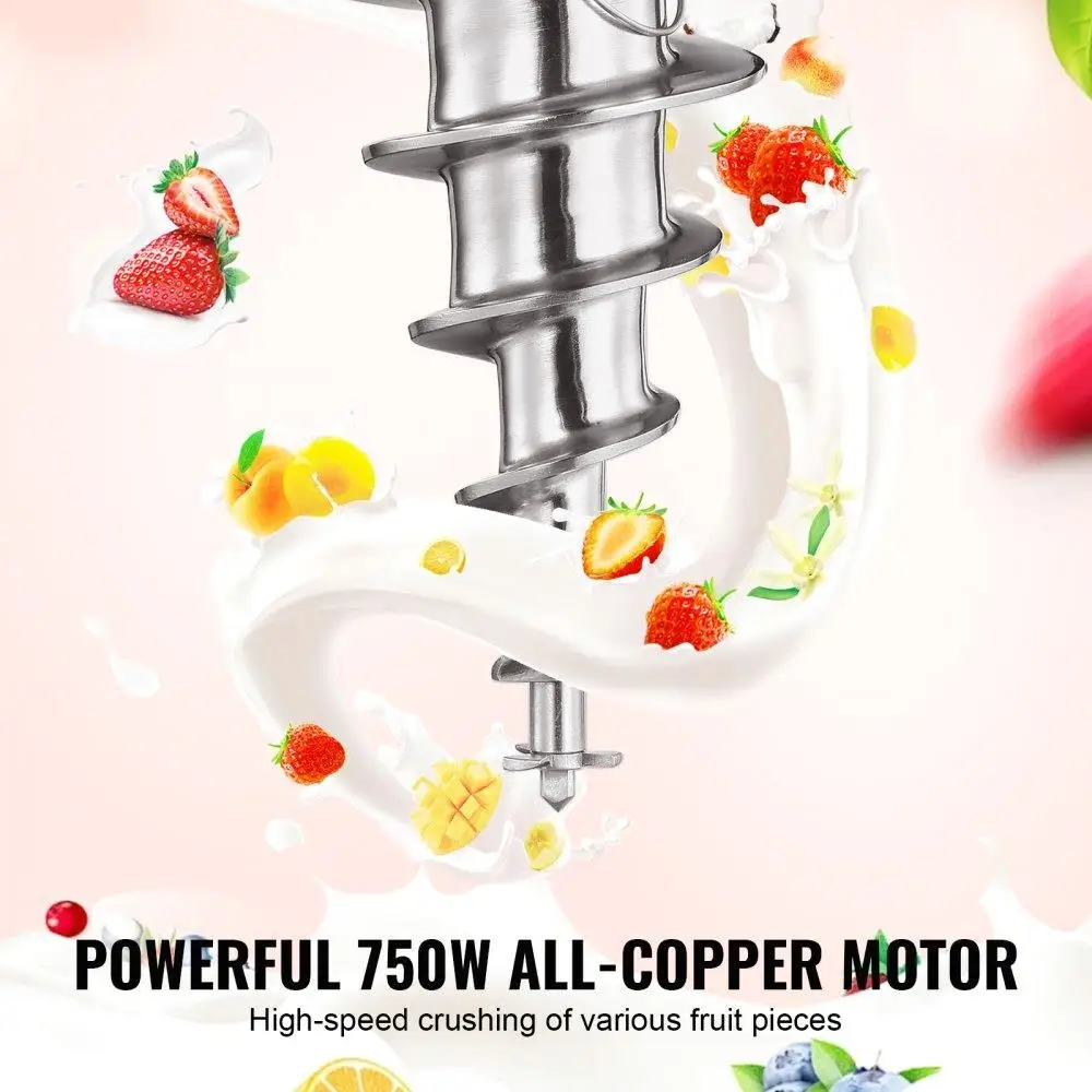 Ice Cream Blender 750W  Ice Cream Mixer Stir Machine 304 Stainless Steel
