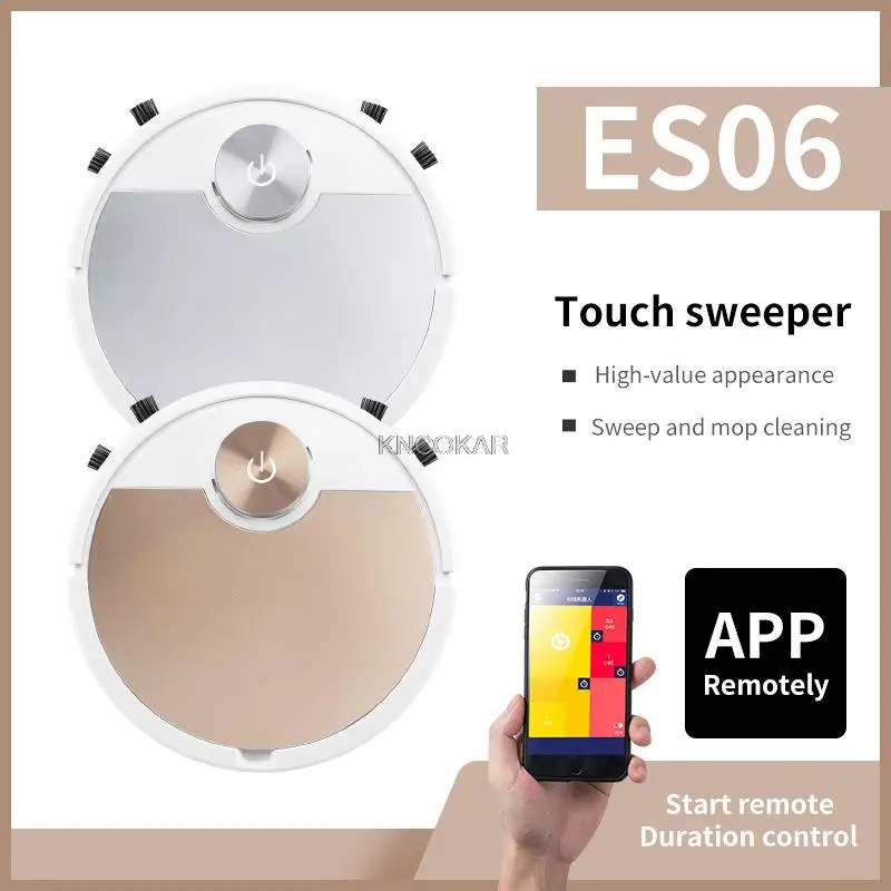 ES06 Robot Vacuum Cleaner Smart Vaccum Cleaner for Home Bluetooth Phone App Control Automatic Dust Removal Cleaning Sweeper