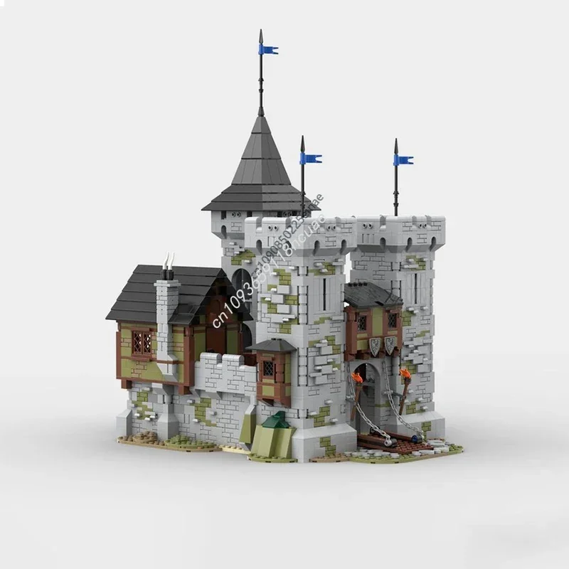 2218 elementów Średniowieczna Fortel Model Moc Klocki Konstrukcyjne Zamek Czarnego Sokola Modułowe Zestawy DIY Klocki do Składania Zabawki Prezenty Świąteczne
