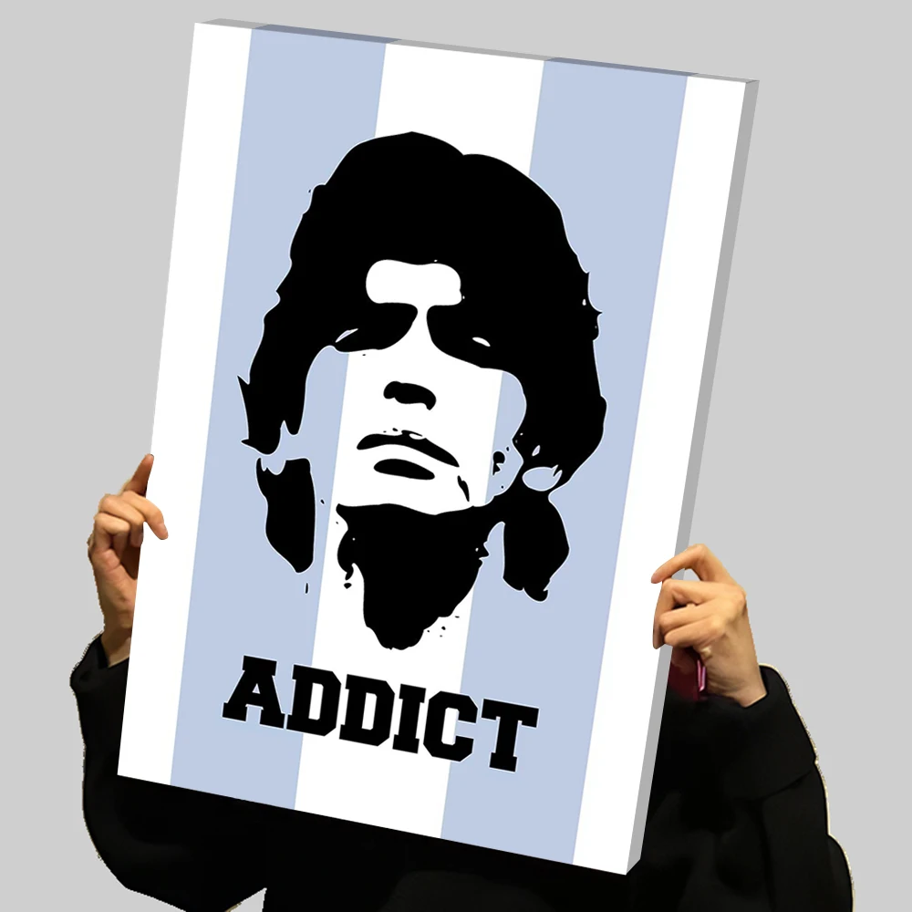 Марадона Аддикт футбольные принты плакат на заказ холст картина настенное искусство украшения для гостиной современное украшение дома эстетическое