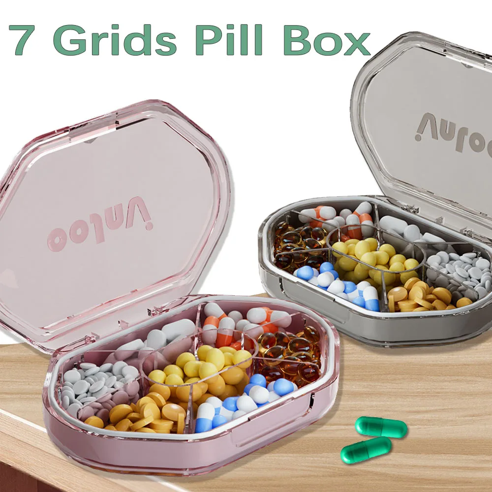 Portable Pill Box Organizer Container for Tablets Pill Case Medicine Storage Drug Boxes Vitamin Holder Container Pills Weekly