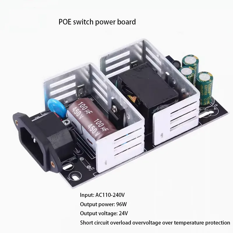 POE Switch Power Board 96W Full Power 24V4A Full Current Output AC-DC Switching Power Supply Module