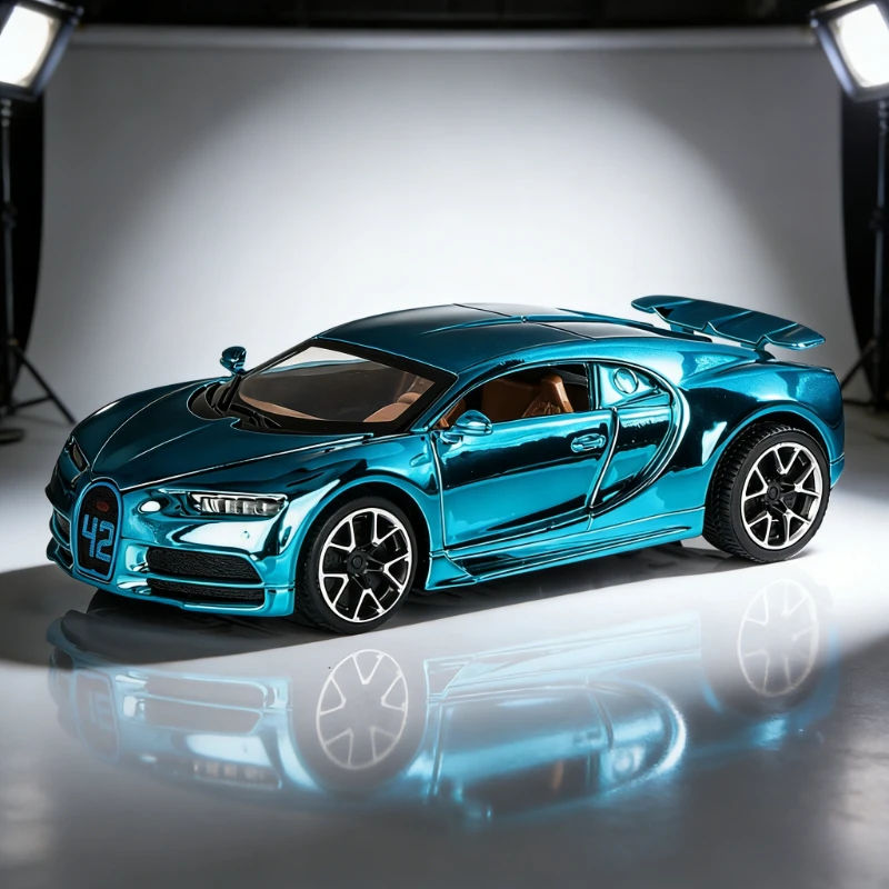 

1:32 Electroplating version CHIRON simulation alloy car model boy toy ornament collection ornament gift