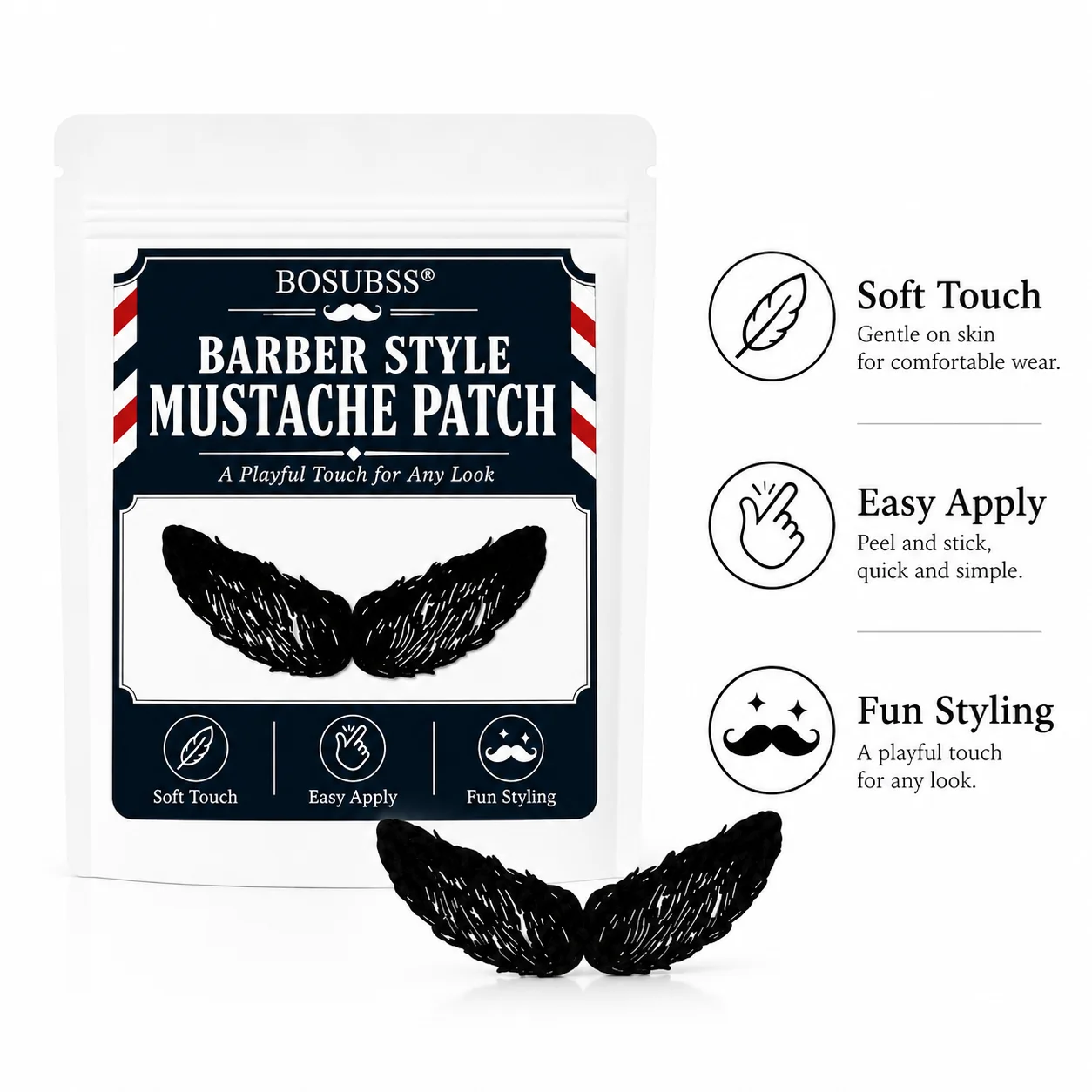 Nose Hair Kit - 5Pcs Self-Adhesive Wax Strips for Gentle Hair Removal Perfect for Nose and Eyebrow Areas Skin-Friendly Pp Mate