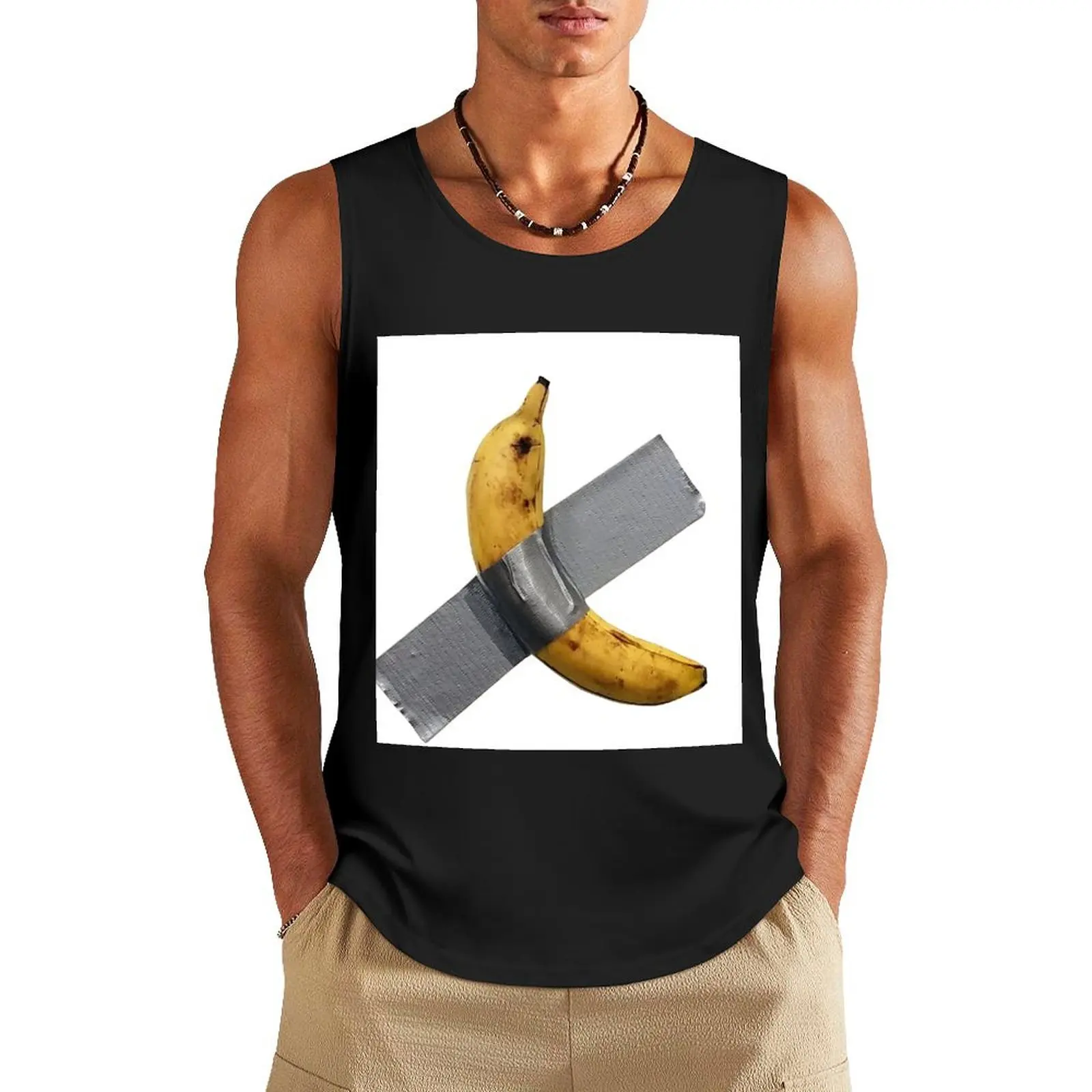 Art Basel Banana Duct Tape $120,000 Art Comedian Tank Top Men's summer clothes gym clothing men