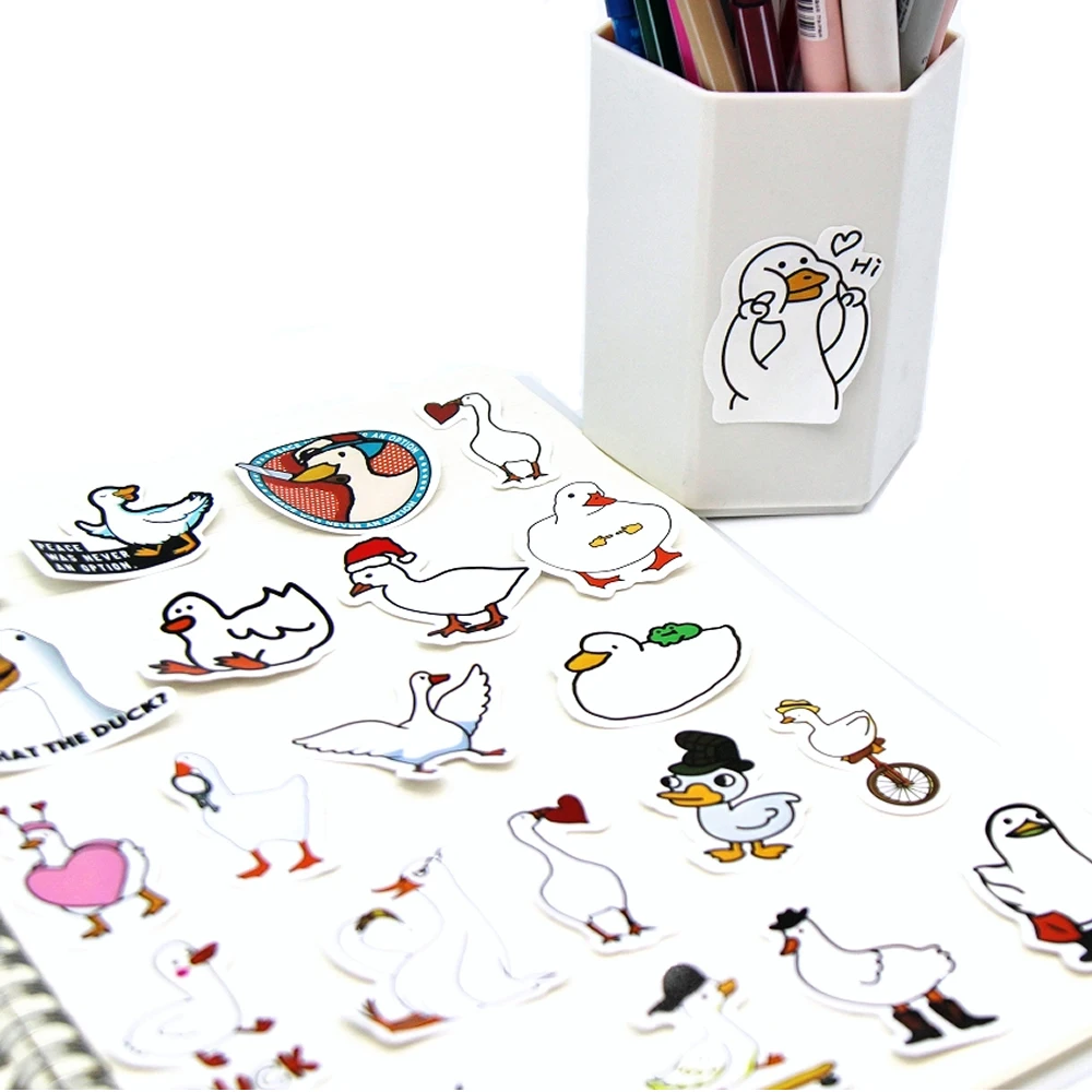 10/50/100pcs Kawaii Call Ducks Stickers Toys Cute Cartoon Decals For Kids DIY Laptop Scrapbook Stationery Fridge Funny Sticker