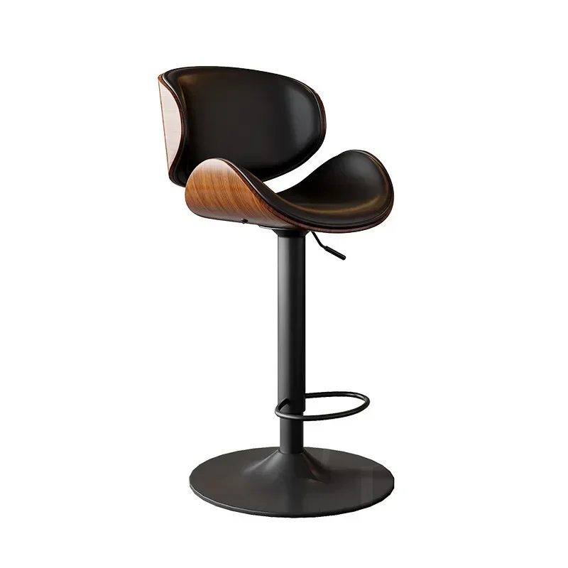 Bar chair lift and rotate, modern simple backrest bar stool, home front desk bar chair, fashionable high stool
