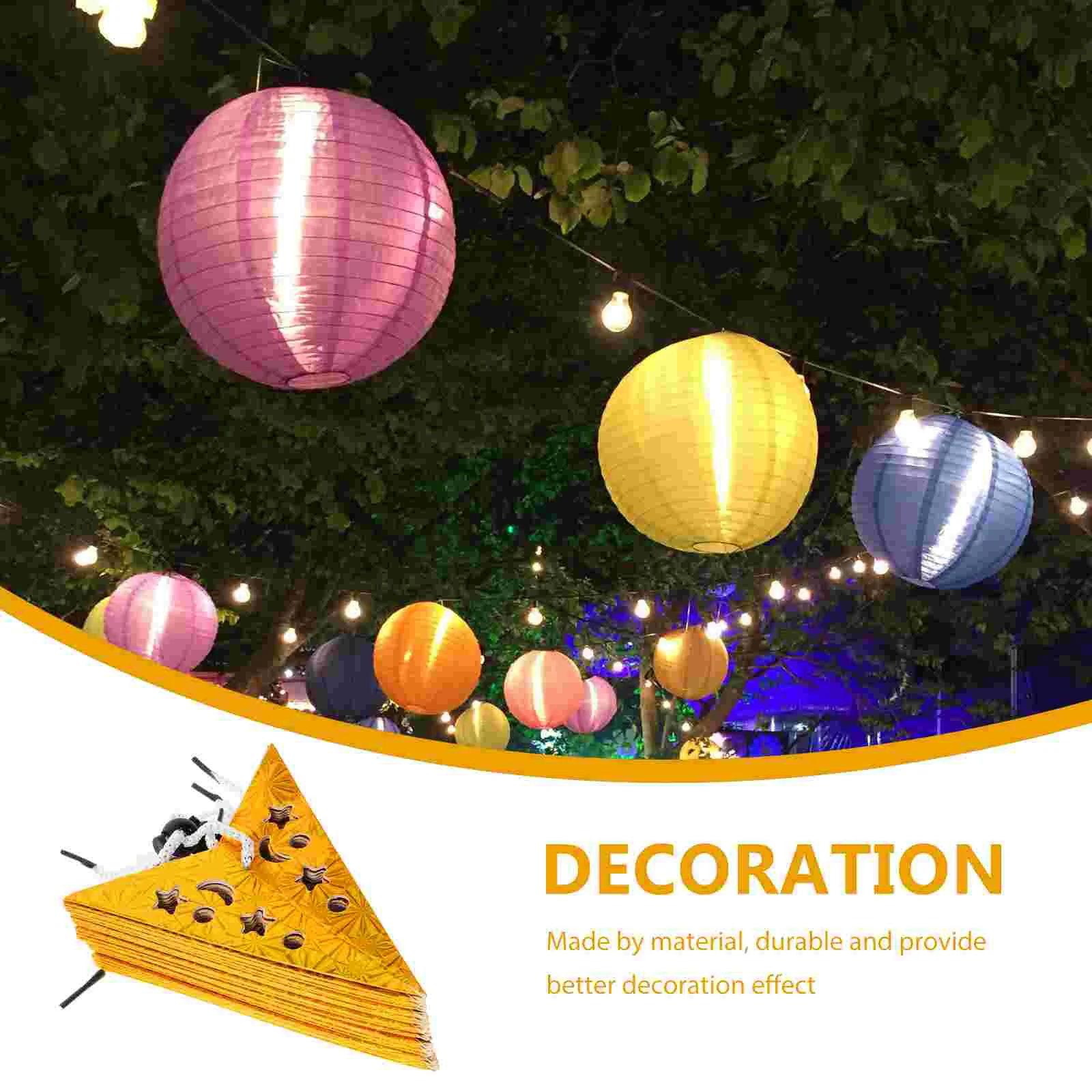 5 PCS Theme Party Decor Star Ornament Branches String Light Decoration Paper Lamp Versatile