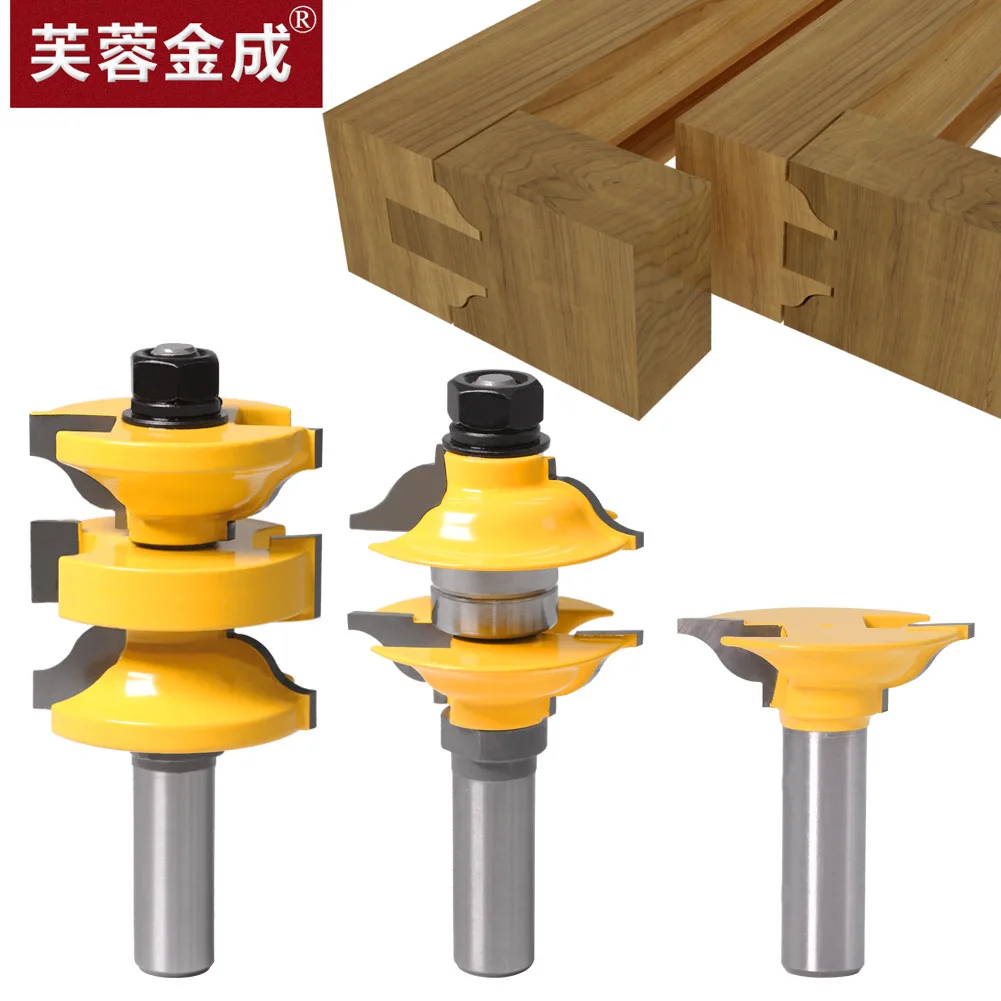 Woodworking Milling Cutter Three Piece Door Frame Tenon Knife Once Molding Solid Wood Door Knife