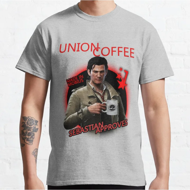 The evil within 2 Horro video game T Shirt for men printed clothing large size Adult tops