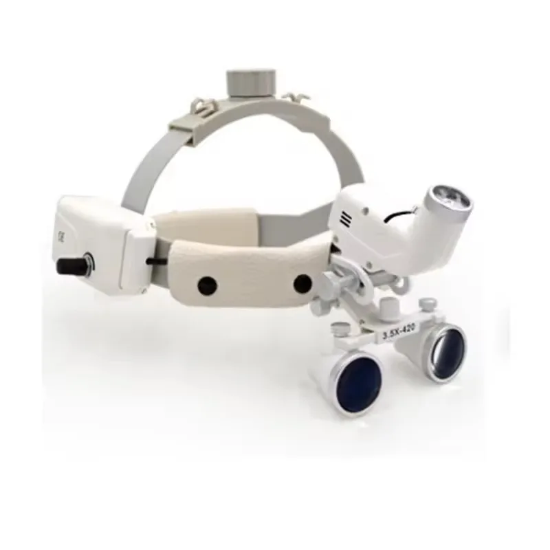 Dental Surgical Loupes 5W Headlight 2.5X  3.5X Magnifying Glasses 420mm Dental Lab Instruments