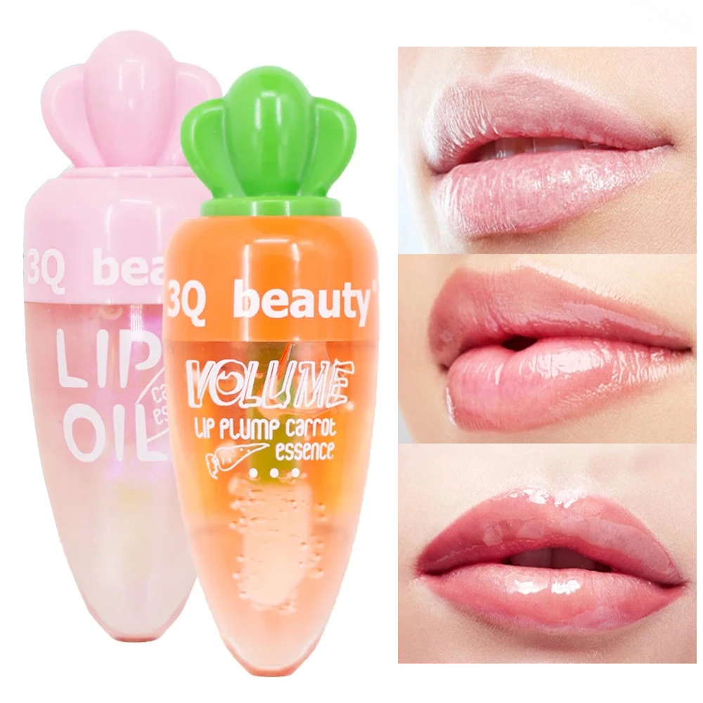 Lovely carota Lip Oil Fresh Fruit Lip Balm Long Lasting Moisturizing Clear Lip Oil rossetto liquido Lip Gloss cosmetici per il trucco