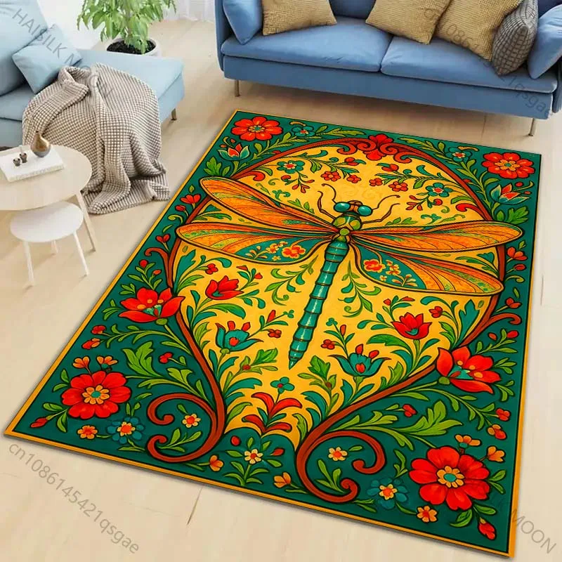 

1PC Retro Indigenous Totems Patterns Carpet for Living Room Bedroom Sofa Home Decor Non-slip Floor Mat Multi-size Options