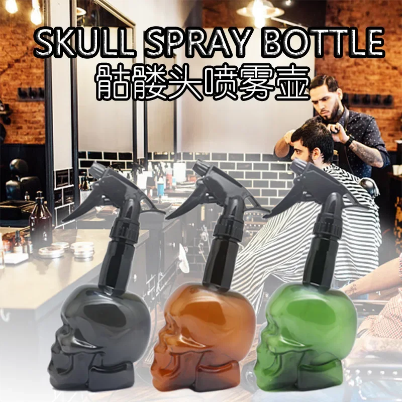 

Hairdressing Spray Bottle Refillable Skull Shaped 500ml Haircut Hair Salon Water Mist Sprayer Barber Styling Cutting Tool