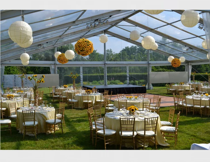 Custom Aluminum Alloy Frame Tent Permanent Transparent Glass Marquee Wedding Party Transparent Exhibition Tent