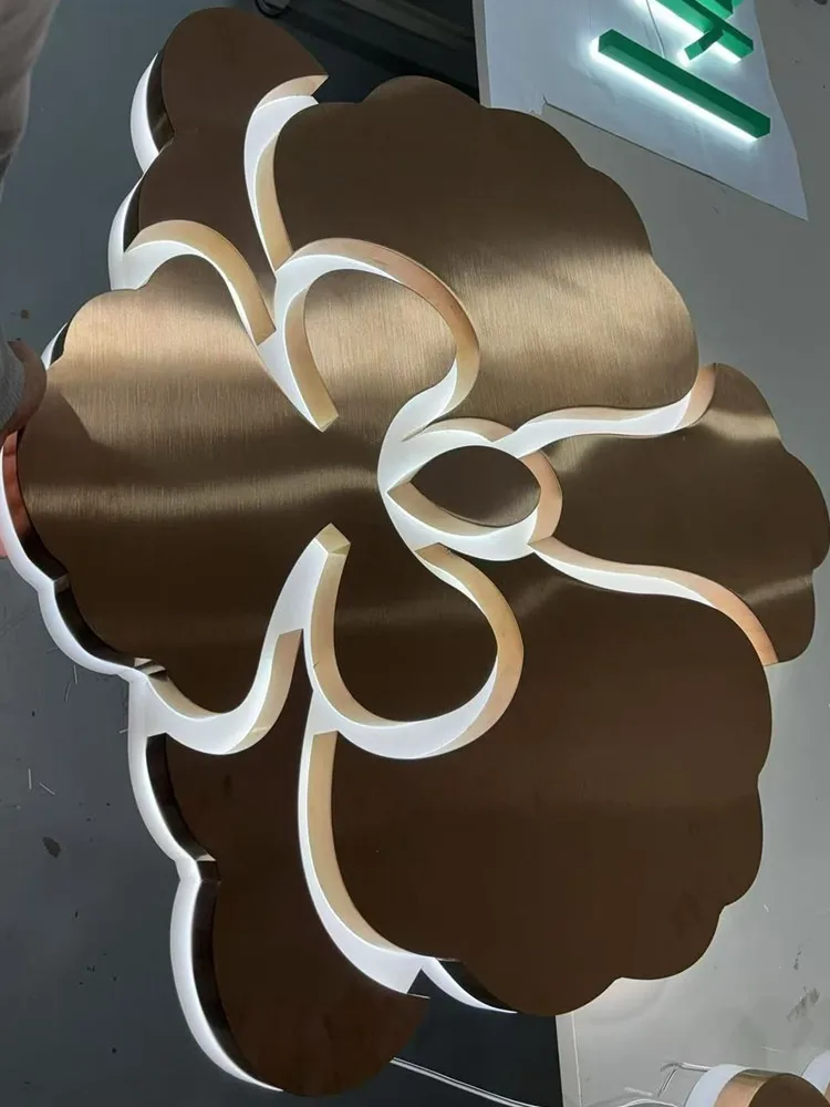 Custom 3D Metal Indoor Outdoor Channel Letters LED Backlit Sign for Coffee Shop Wall Decor Logo Personalized Lighting