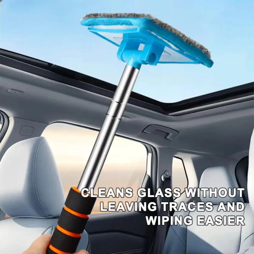 New Windshield Car Window Cleaning Brush Retractable Car Cleaning Long Handle Car Wash Reusable Defogging Brush Car