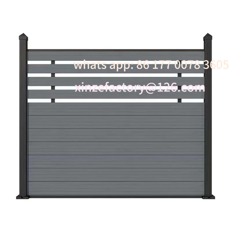 

Customizable Plastic wood fence Outdoor garden Terrace courtyard Wood plastic fence Anti-corrosion Wood grain fence