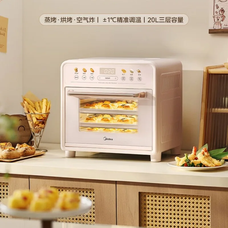 Midea Multifunctional Electric Oven Air Fryer Combo 20L Micro Steam, Tender Roasting, Circulating Hot Air, No Flipping Required