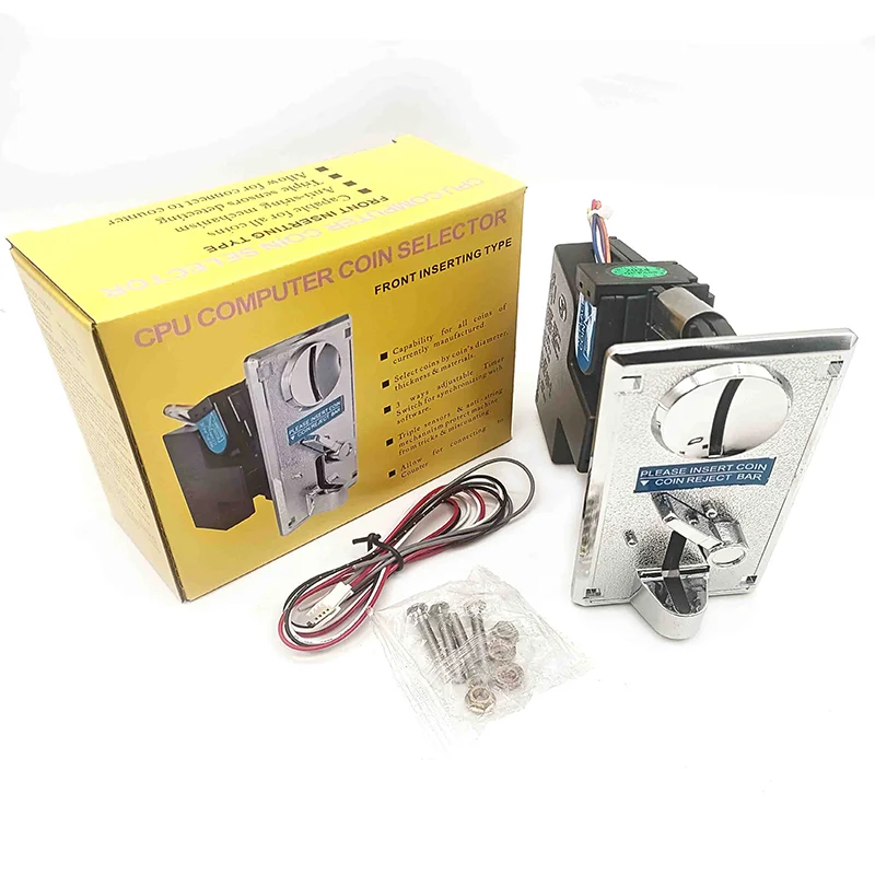 Metal Panel Coin Acceptor Electronic Single Comparable Cpu Tokens Selector Mechanism for Vending Machine Crane Claw machine