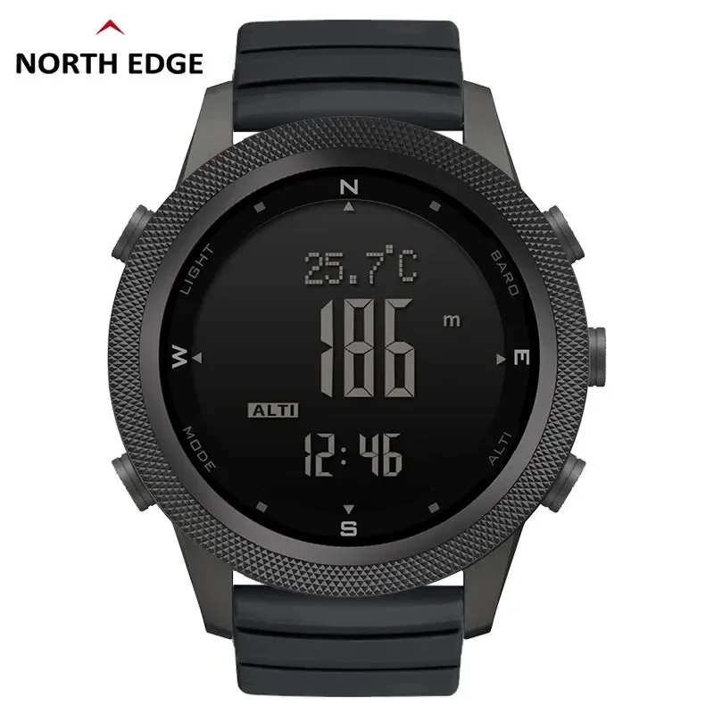 NORTH EDGE APACHE-46 Men Digital Watch Outdoor Sports Running Swimming Outdoor Sport Watches Altimeter Barometer Compass