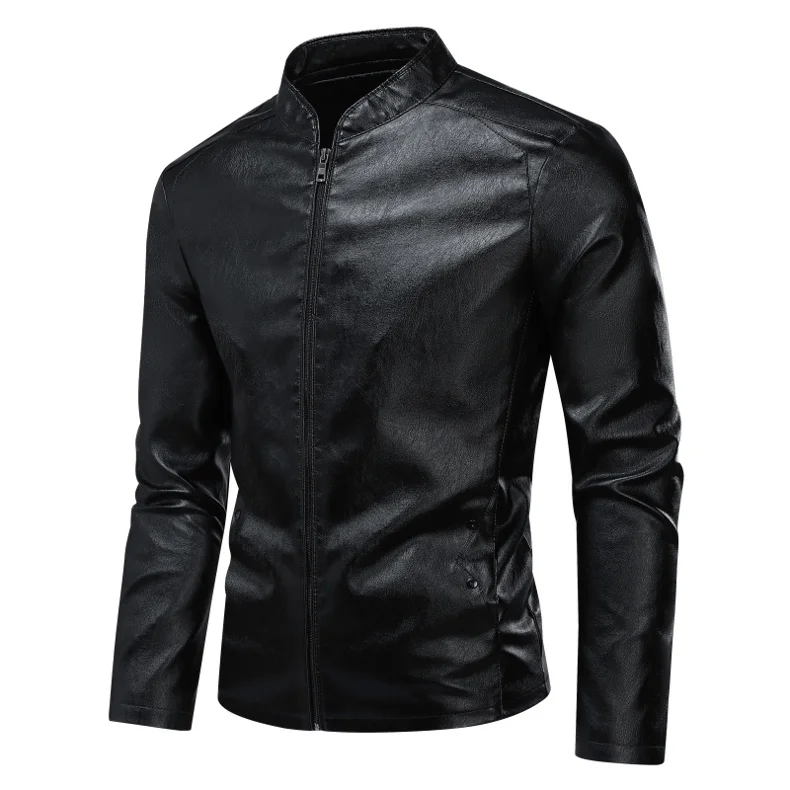 

Men's Long-Sleeved Jacket, Men's Leather Jacket, Long-Sleeved Jacket, Leather Jacket, Men's Leather Jacket