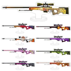 CS GO weap sniper rifle AWP Dragon Lore Lightning Strike Fade Desert Hydra Gungnir Skins acrylic stand desktop ornament gift