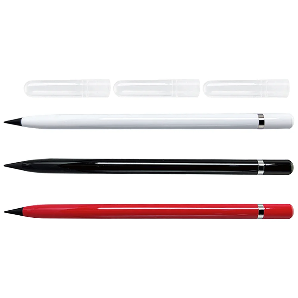 3 Pcs Eternal Pencil Metal Everlasting Drafting Supplies Kids Inkless Pencils for Fountain