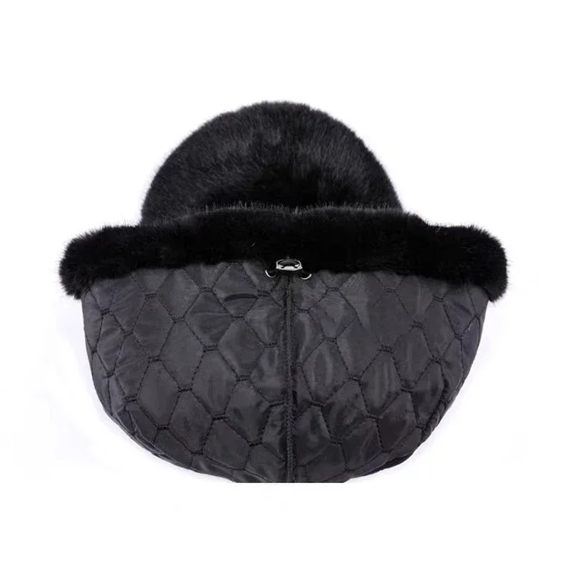 Winter Hat For Women Fashion Faux Fur Fluffy Duck Tongue Hat Female Warm Ear Protection Hats Outdoor Thicken Wind Snow Caps