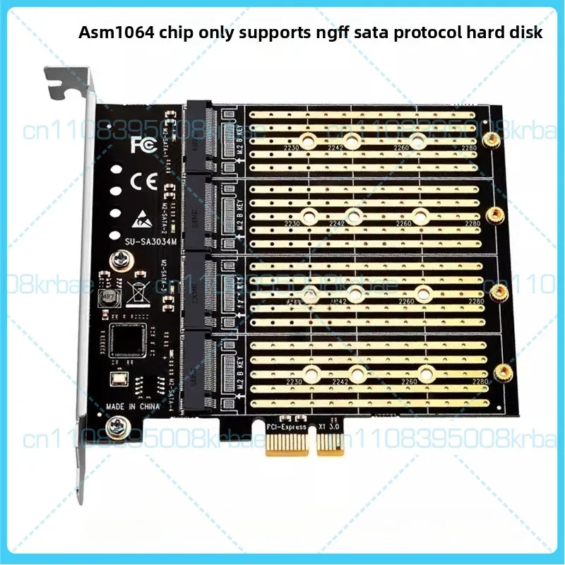 

Адаптер-карта расширения PCI-E X1 для 4-слотовых M.2 B Key SSD с интерфейсом PCI-E NGFF SATA