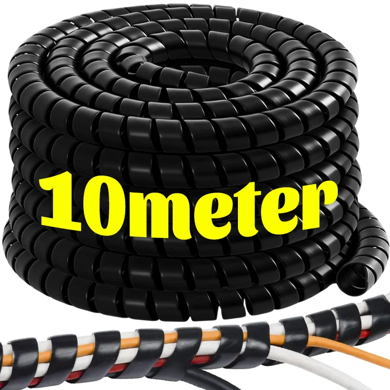 Spiral Cable Flexible Wire Protector Wrap Cord Management Winding Tube Flexible Cables Sleeves Office Wire Organizer Cover