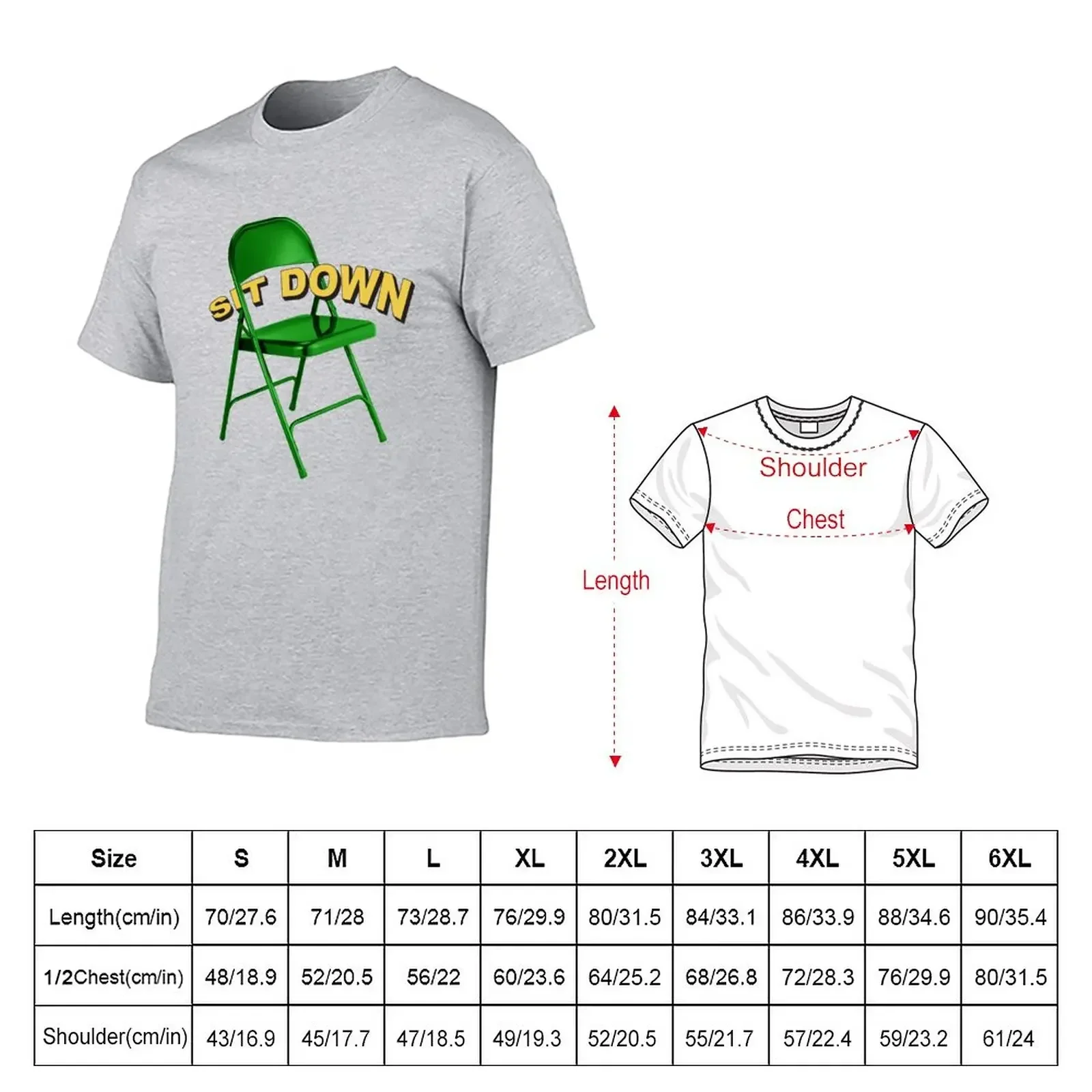 New Sit Down Folding Chair. T-Shirt hippie clothes Anime t-shirt anime clothes mens graphic t-shirts