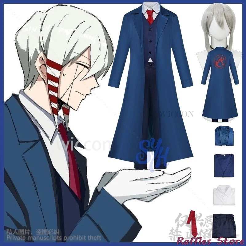 

Anime Mashle: Magic And Muscles Cosplay Kaldo Gehena Costume Long Blue Witch Uniform Coat Halloween Christmas Party Customized