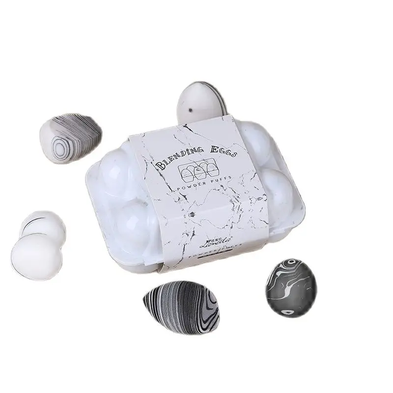 6 قطعة ماكياج مسحوق نفخة مجموعة مع صندوق لينة مستحضرات التجميل نفخة ماكياج الإسفنج مجموعة الأساس مسحوق الإسفنج الجمال يشكلون أداة