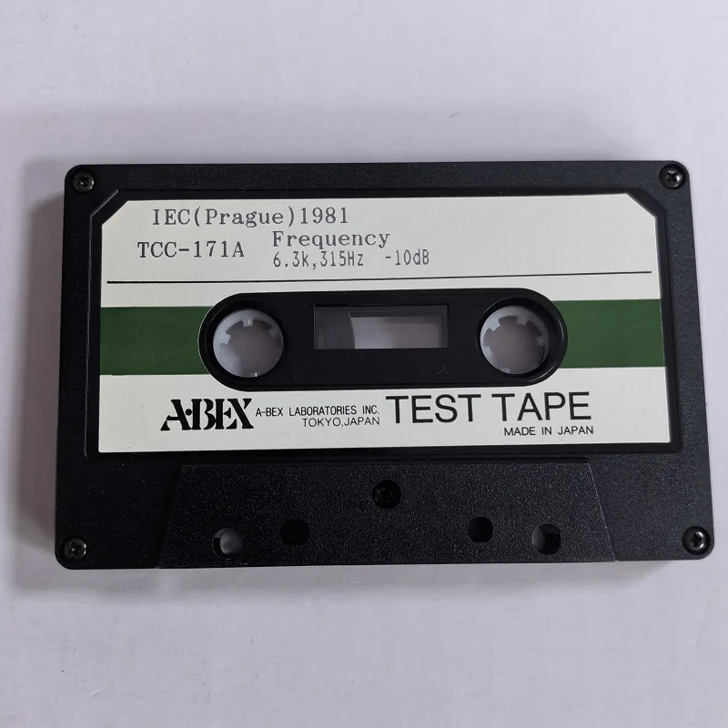 

ABEX Test Tape TCC-171A 6.3k,315Hz-10dB Point Frequency Test Tape Azimuth adjustment, 2 point frequency response