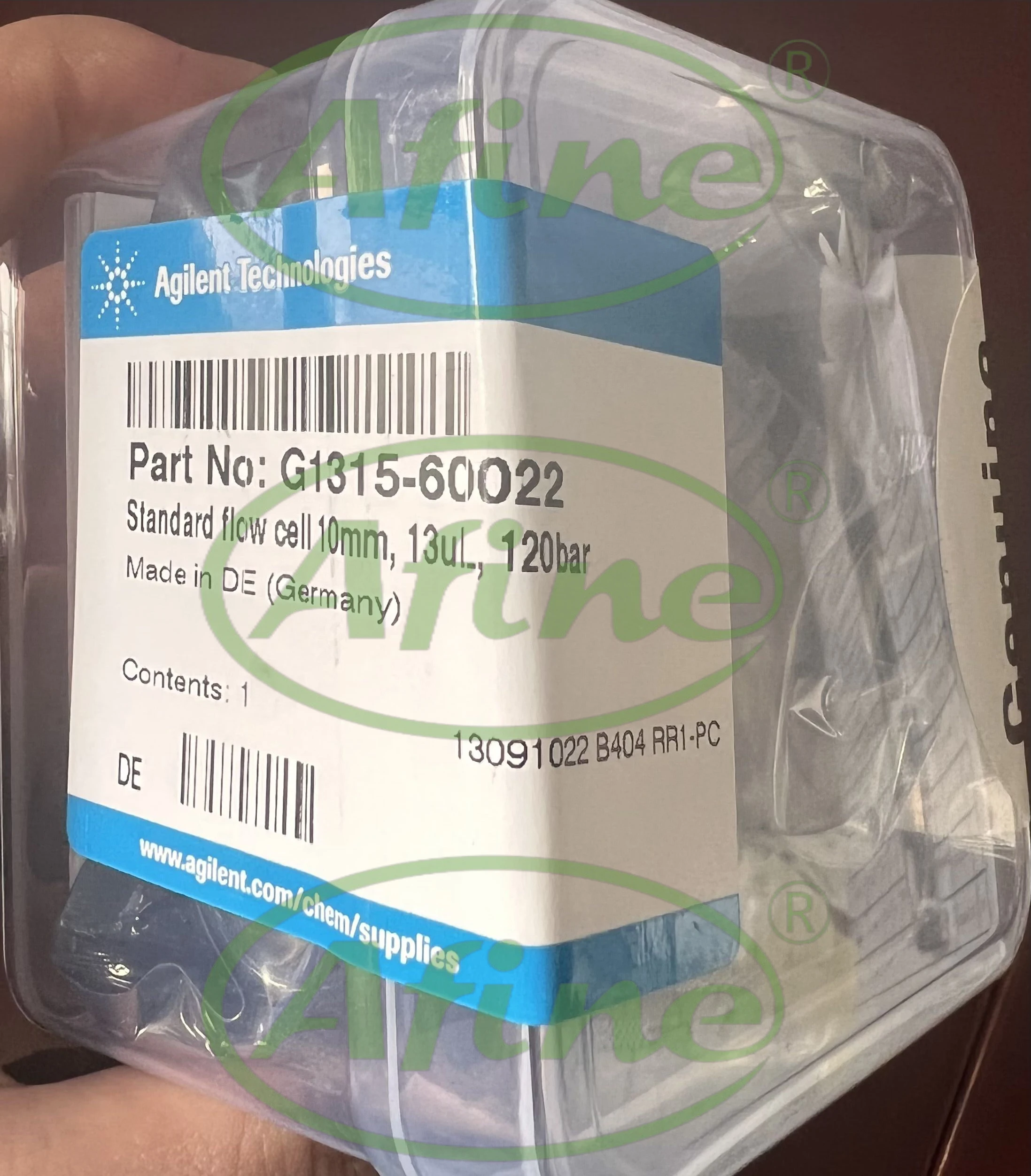 AFINE Agilent Standard Flow Cell with RFID Tag: G1315-60022, 10 mm, 13 µL, 120 bar